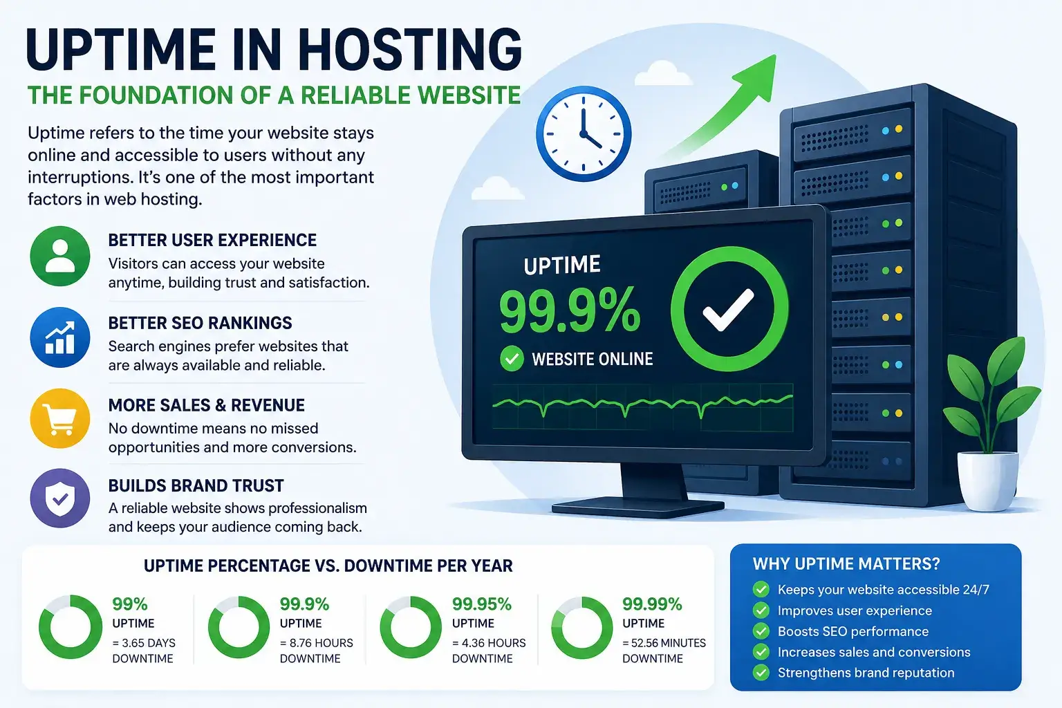 Web Hosting Uptime Infographic