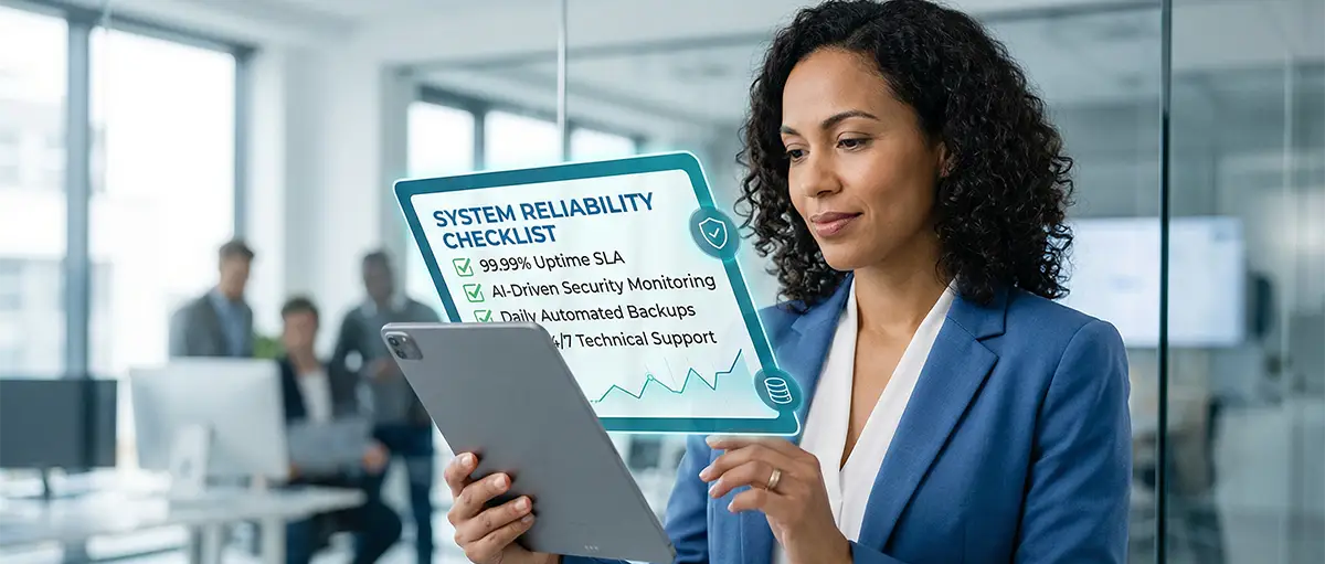 Checklist of essential features for small business hosting plans.